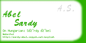 abel sardy business card